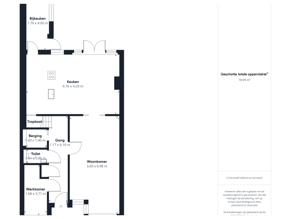 Bekijk plattegrond van Begane grond van Veerstraat 9