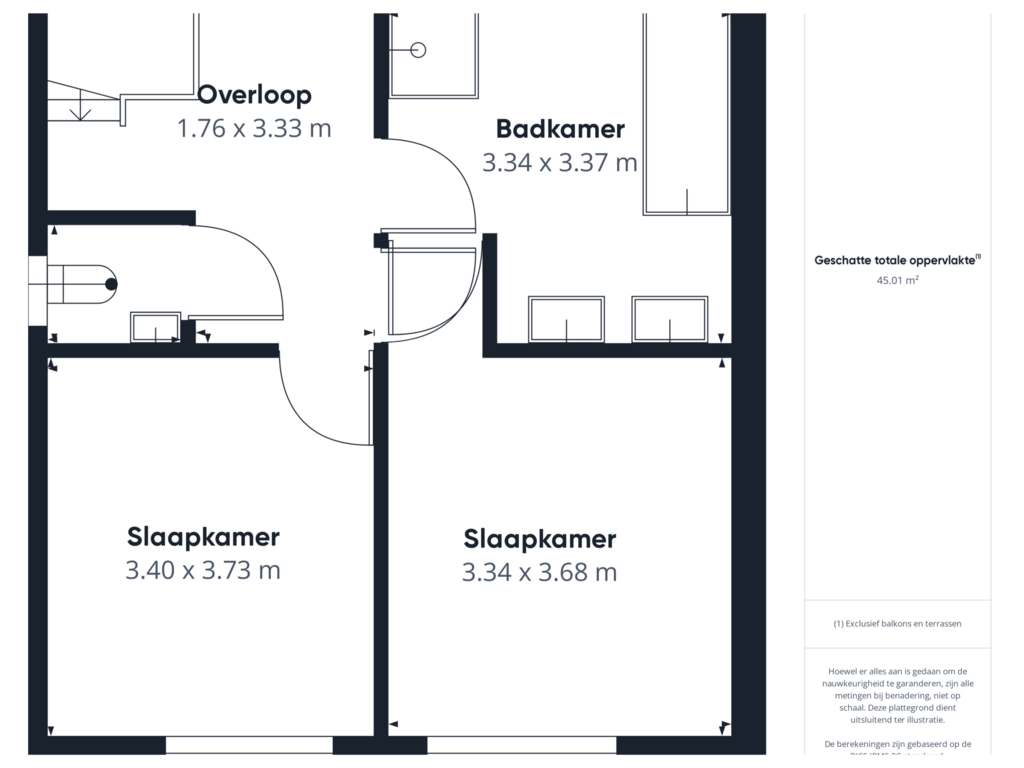 Bekijk plattegrond van Eerste verdieping van Veerstraat 9