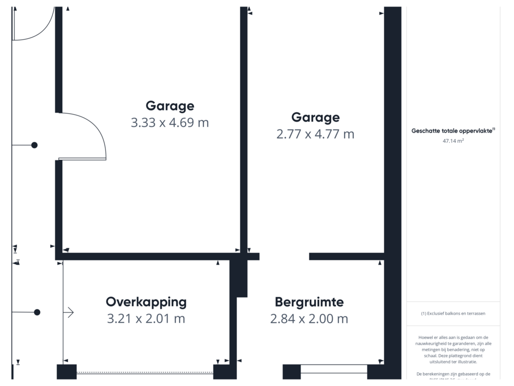 Bekijk plattegrond van Garages van Veerstraat 9