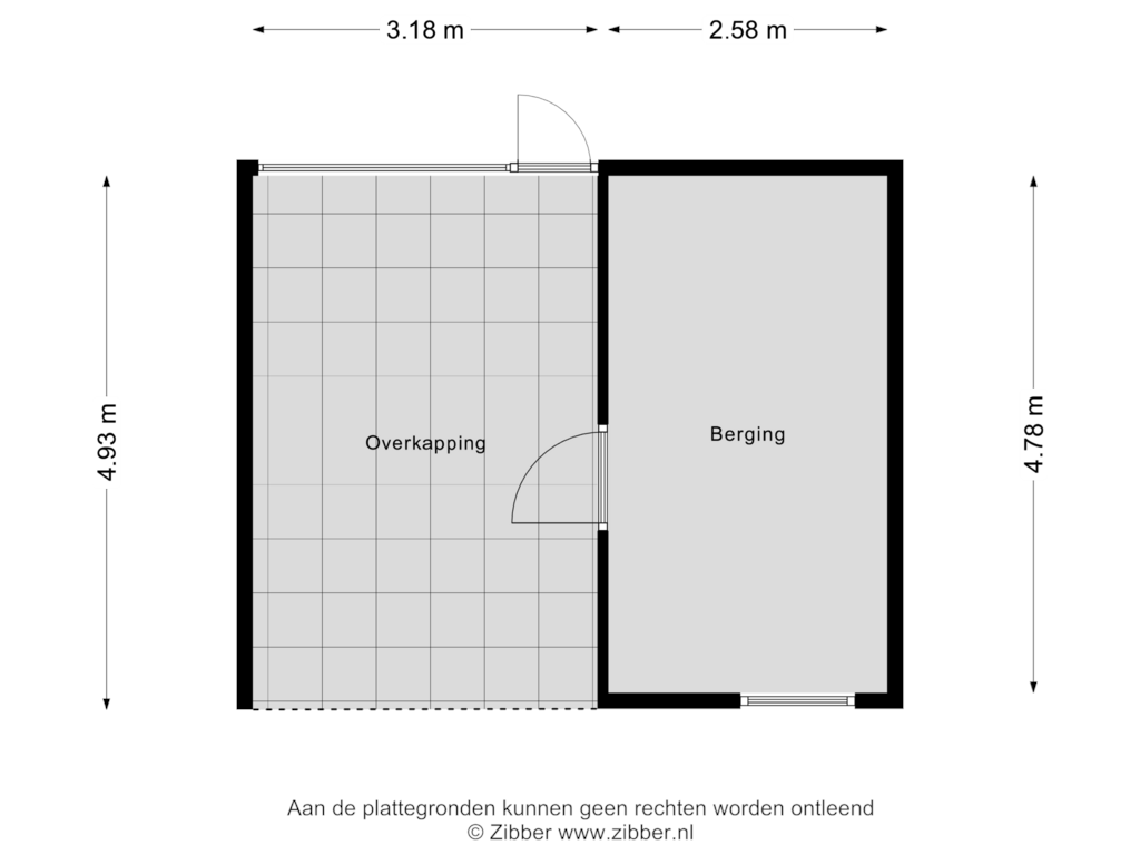 Bekijk plattegrond van Berging van Poortersveld 816