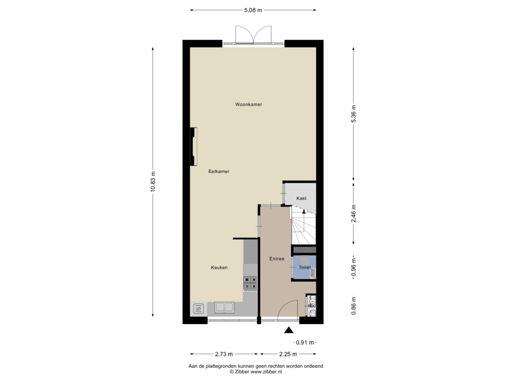 Bekijk plattegrond van Begane Grond van Keizersmantel 40