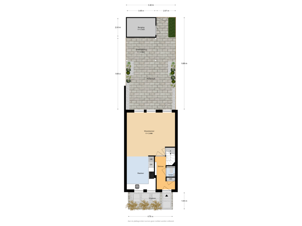 Bekijk plattegrond van Situatie van Kapittelweg 7