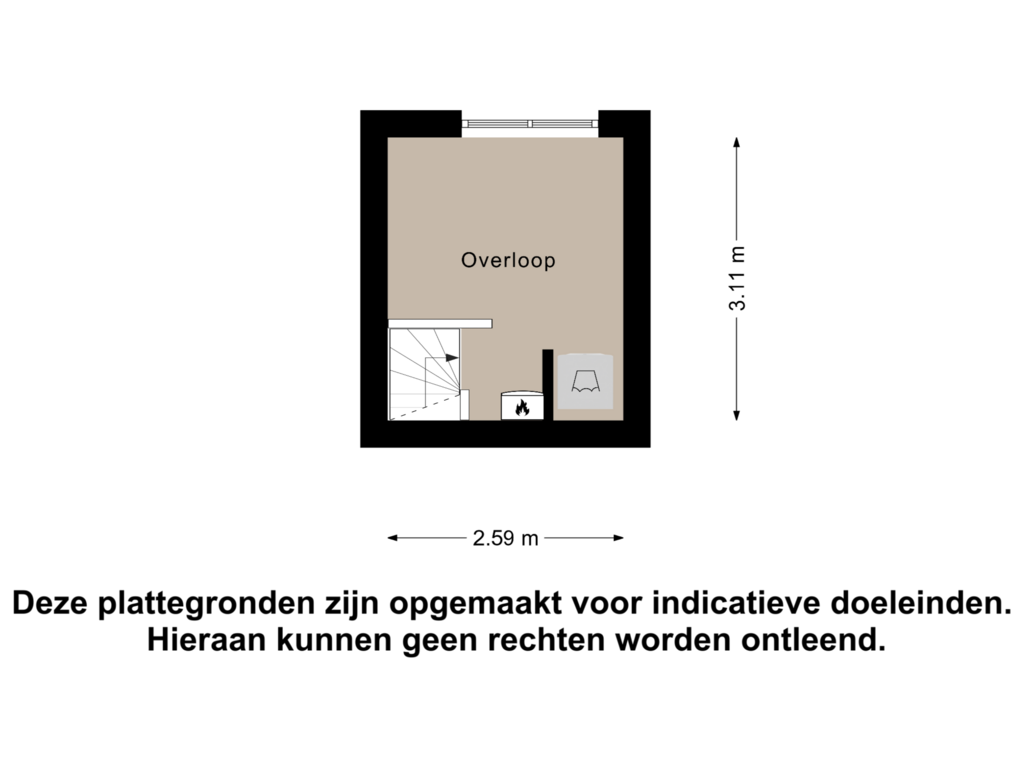 Bekijk plattegrond van Eerste Verdieping van Helper Weststraat 47