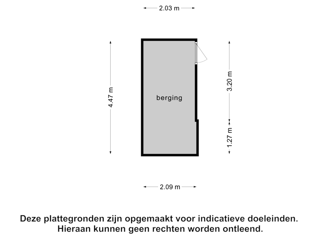 View floorplan of Berging of Kanaalstraat 120-A