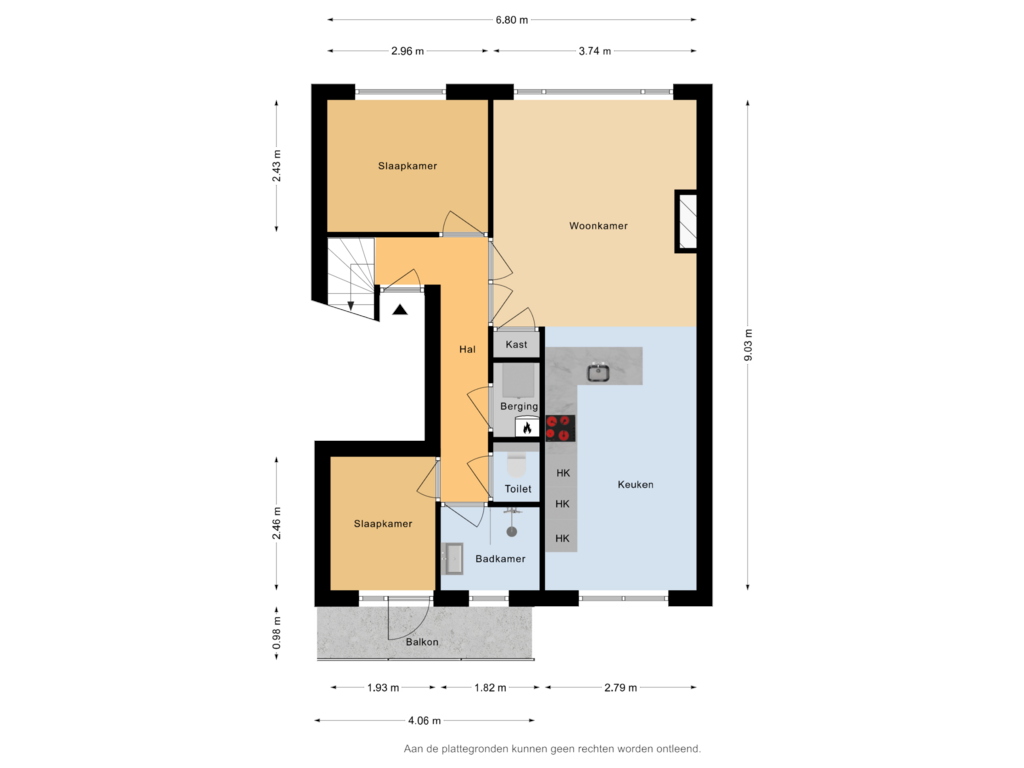 Bekijk plattegrond van 2e verdieping van Bijlwerffstraat 12-B01