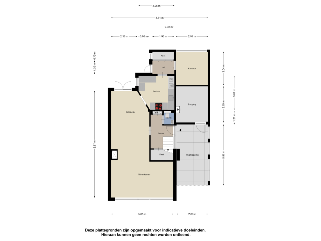 View floorplan of Begane Grond of Joos Banckertstraat 2