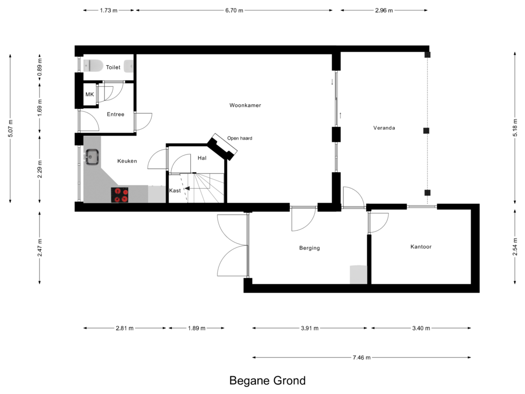 Bekijk plattegrond van Begane Grond van Else Mauhsstraat 123