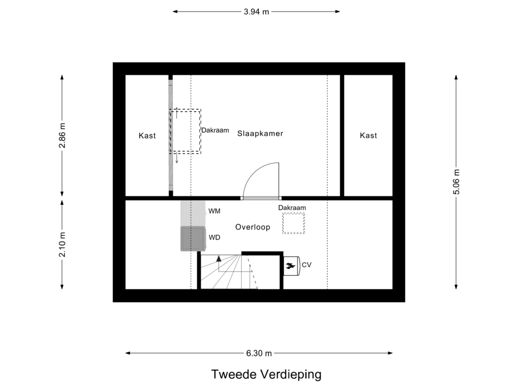 Bekijk plattegrond van Tweede Verdieping van Else Mauhsstraat 123