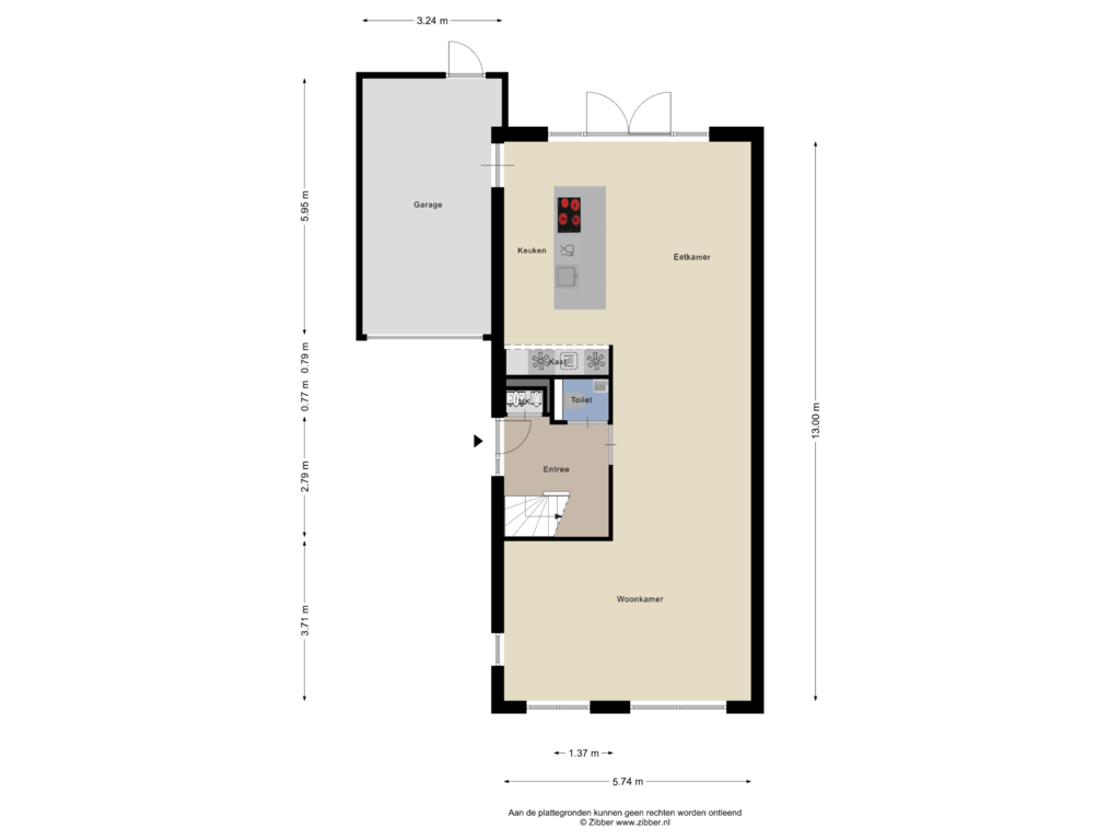 View floorplan of Begane grond of Waterviolier 5