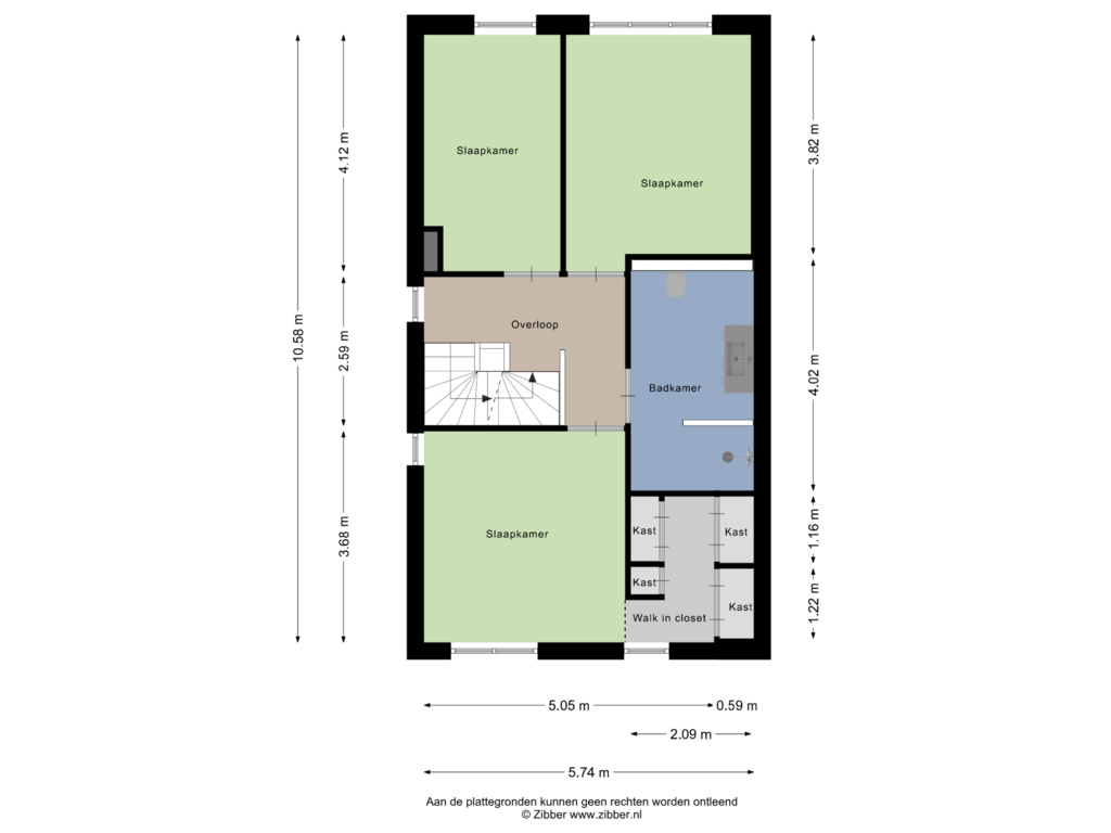 View floorplan of Eerste verdieping of Waterviolier 5