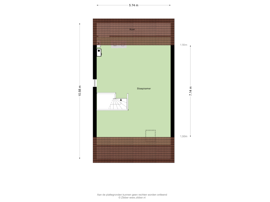 View floorplan of Tweede verdieping of Waterviolier 5