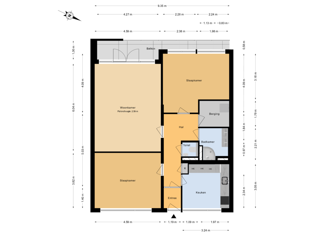 Bekijk plattegrond van Plattegrond van Holysingel 632