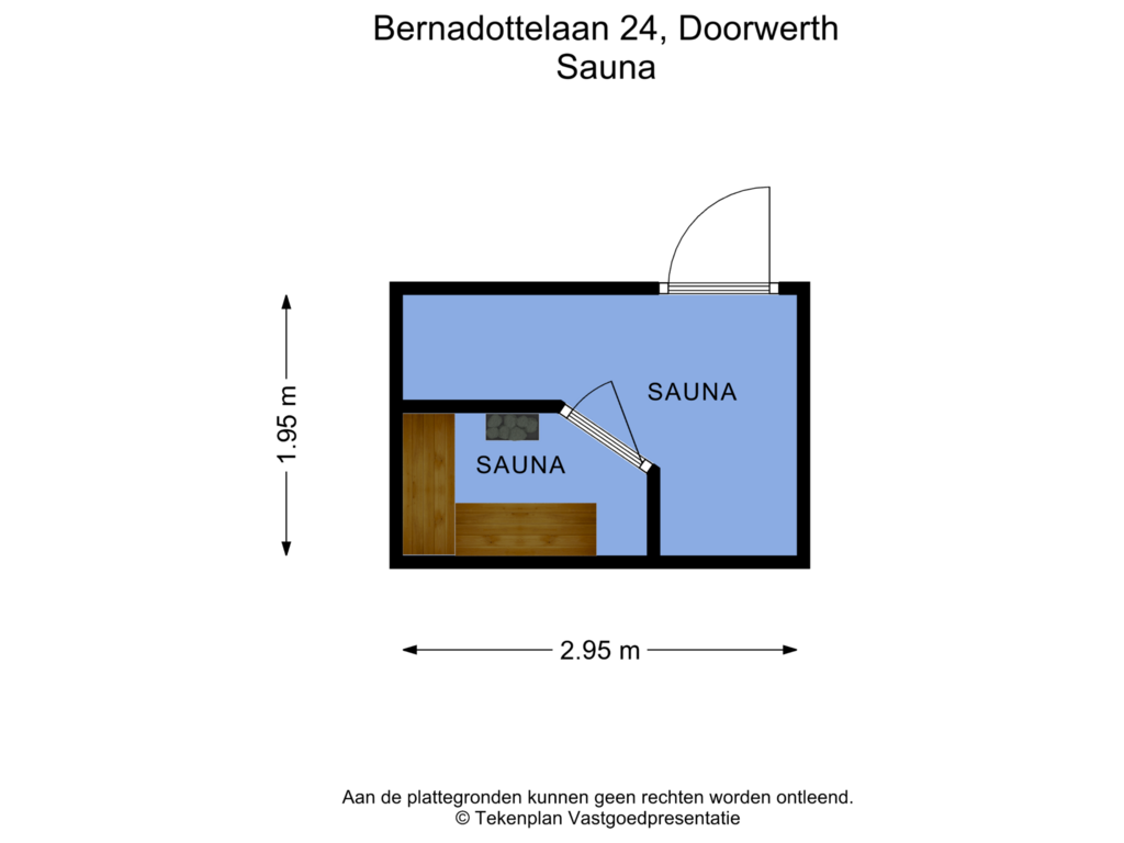 View floorplan of Sauna of Bernadottelaan 24