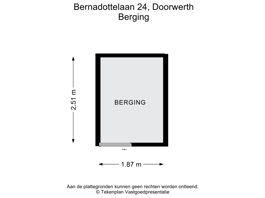 View floorplan of Berging of Bernadottelaan 24