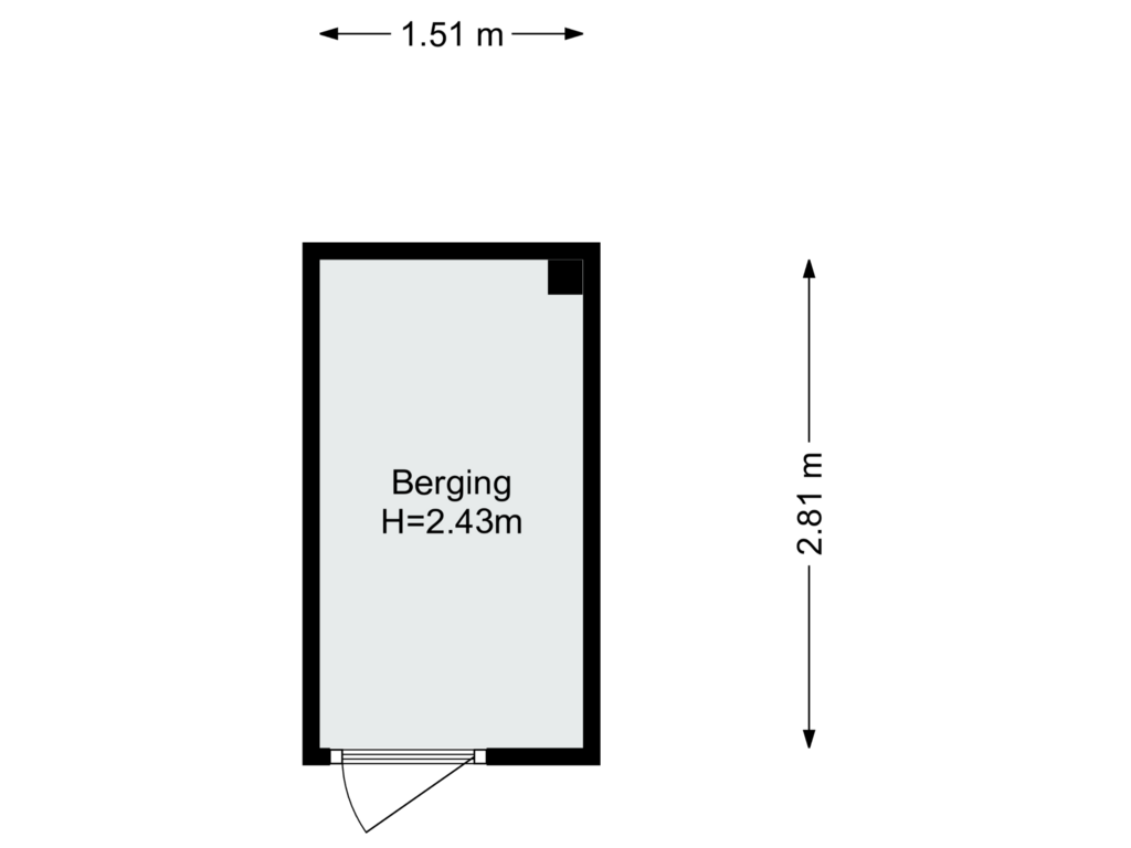 Bekijk plattegrond van Berging van Raadhuisstraat 57-C