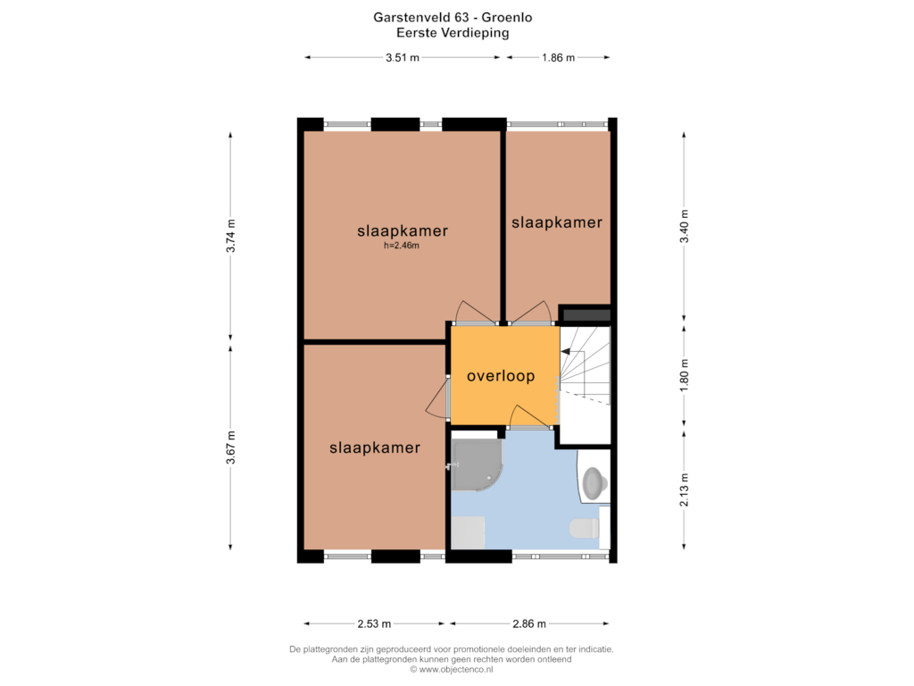 Bekijk plattegrond van Eerste Verdieping van Garstenveld 63