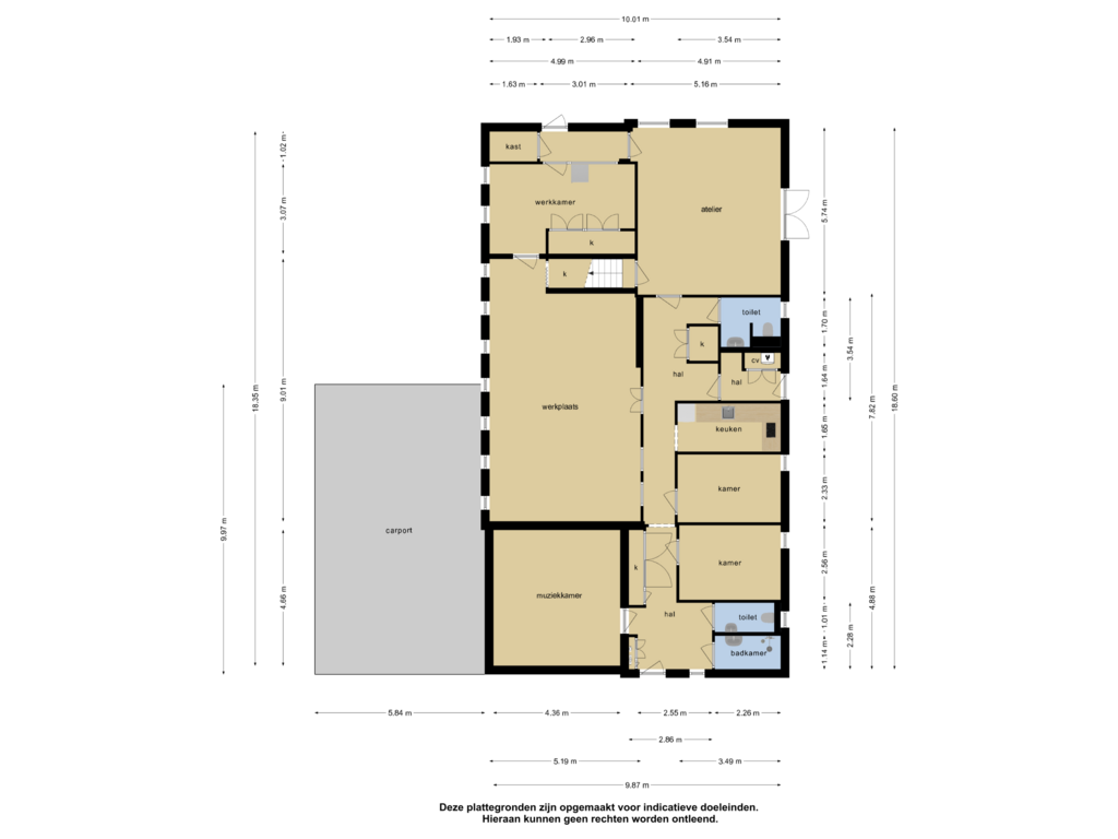 View floorplan of Begane grond of Bouwdijk 21