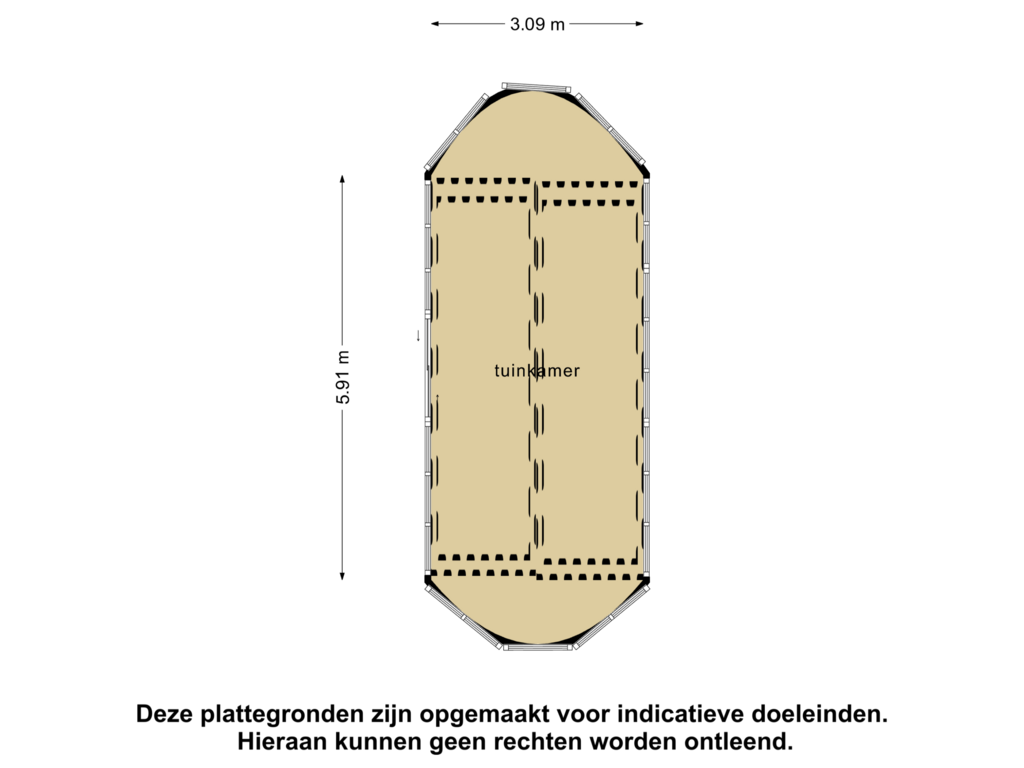 View floorplan of Tuinkamer of Bouwdijk 21