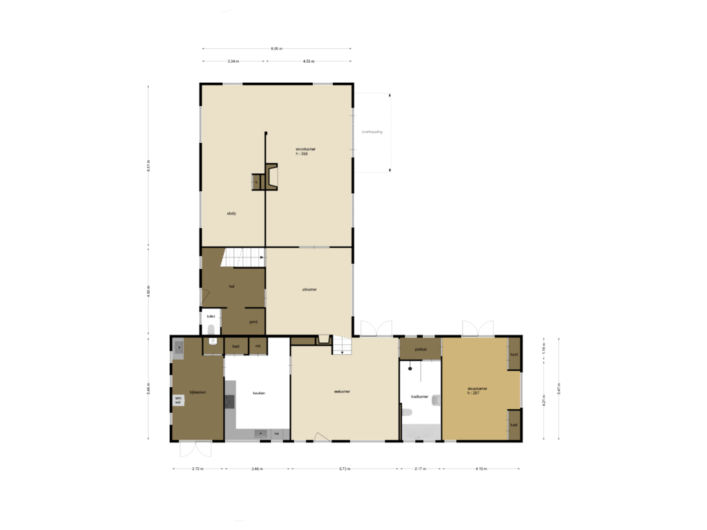 Bekijk plattegrond van begane grond van Zandstraat 31