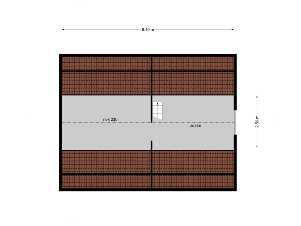 Bekijk plattegrond van tuinkamer  verdieping van Zandstraat 31