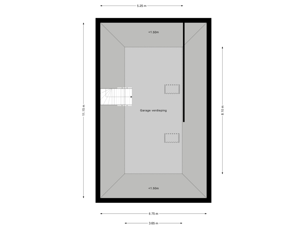 View floorplan of Garage verdieping of Rheezerveenseweg 36