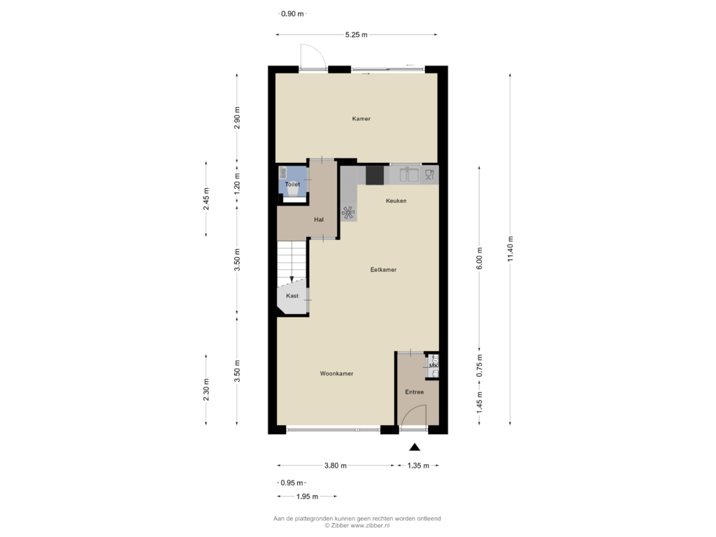 Bekijk plattegrond van Begane Grond van Erfvoort 28