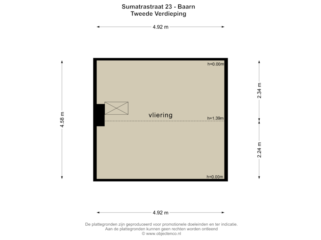 Bekijk plattegrond van TWEEDE VERDIEPING van Sumatrastraat 23