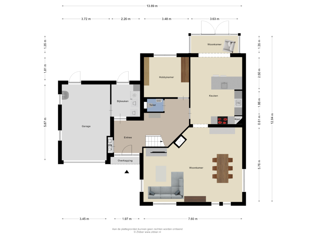 Bekijk plattegrond van Begane Grond van Burgemeester Heldenslaan 13