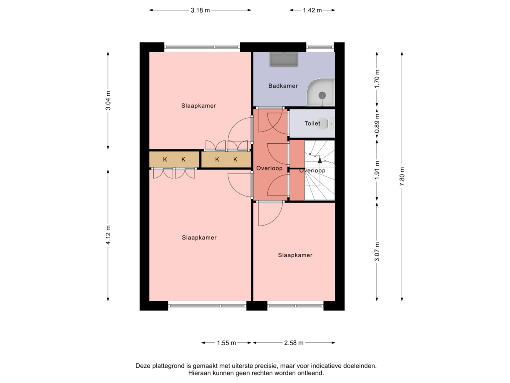 Bekijk plattegrond van 1e Verdieping van Wijngaard 113