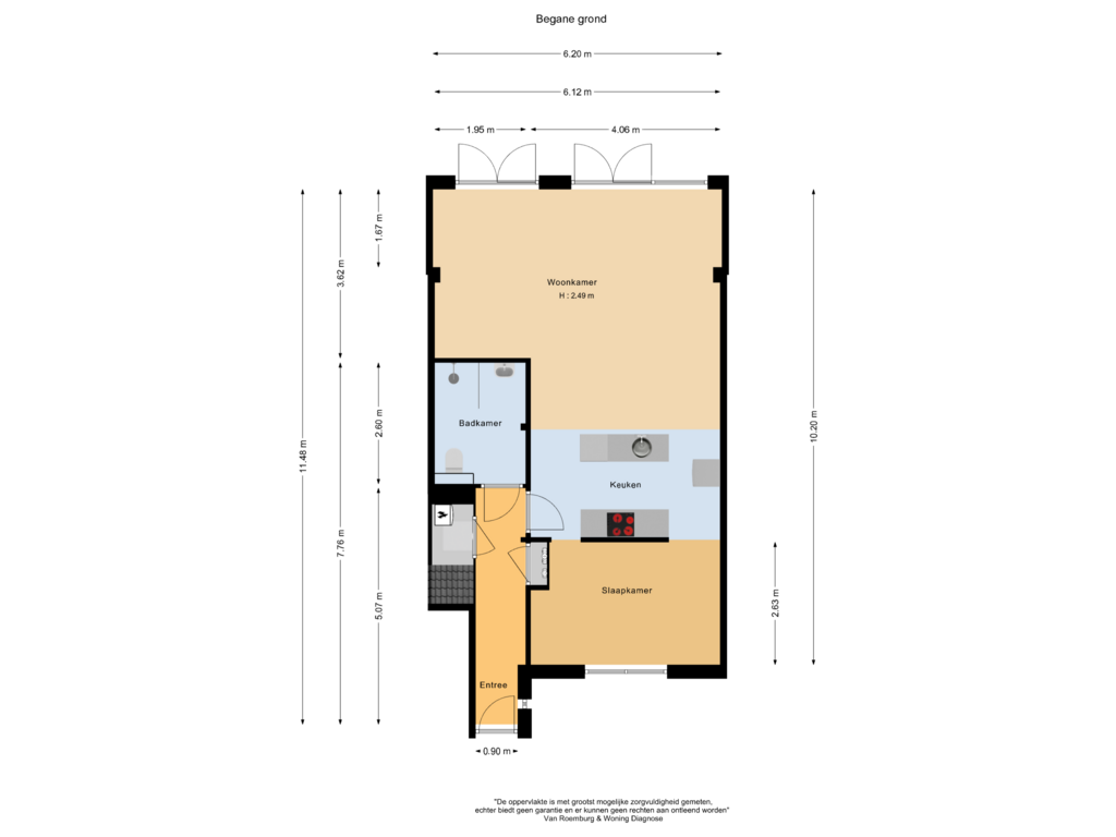 View floorplan of Begane grond of Oleanderstraat 33-B