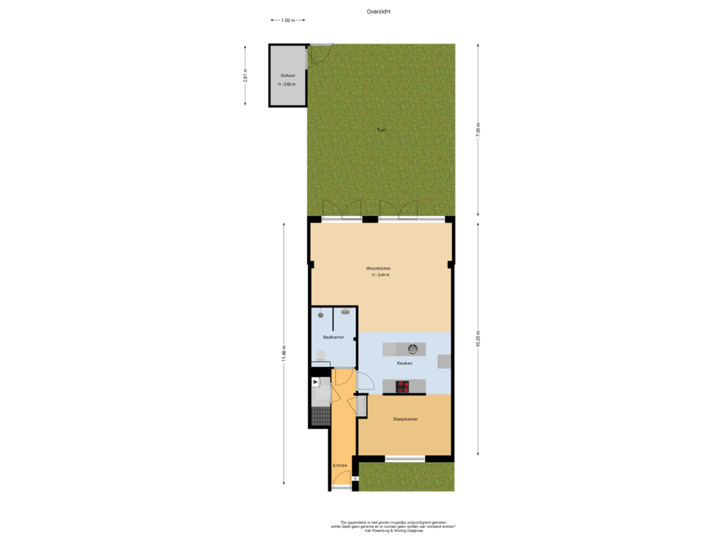 View floorplan of Tuin of Oleanderstraat 33-B