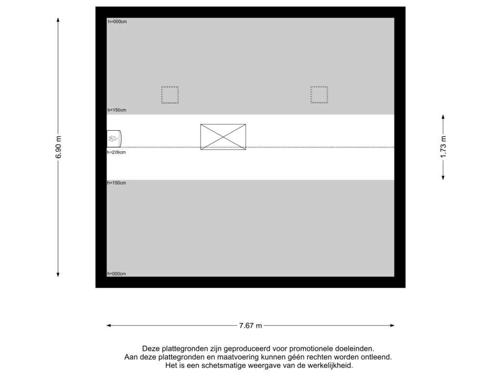 View floorplan of Zolder of Papesteeg 22