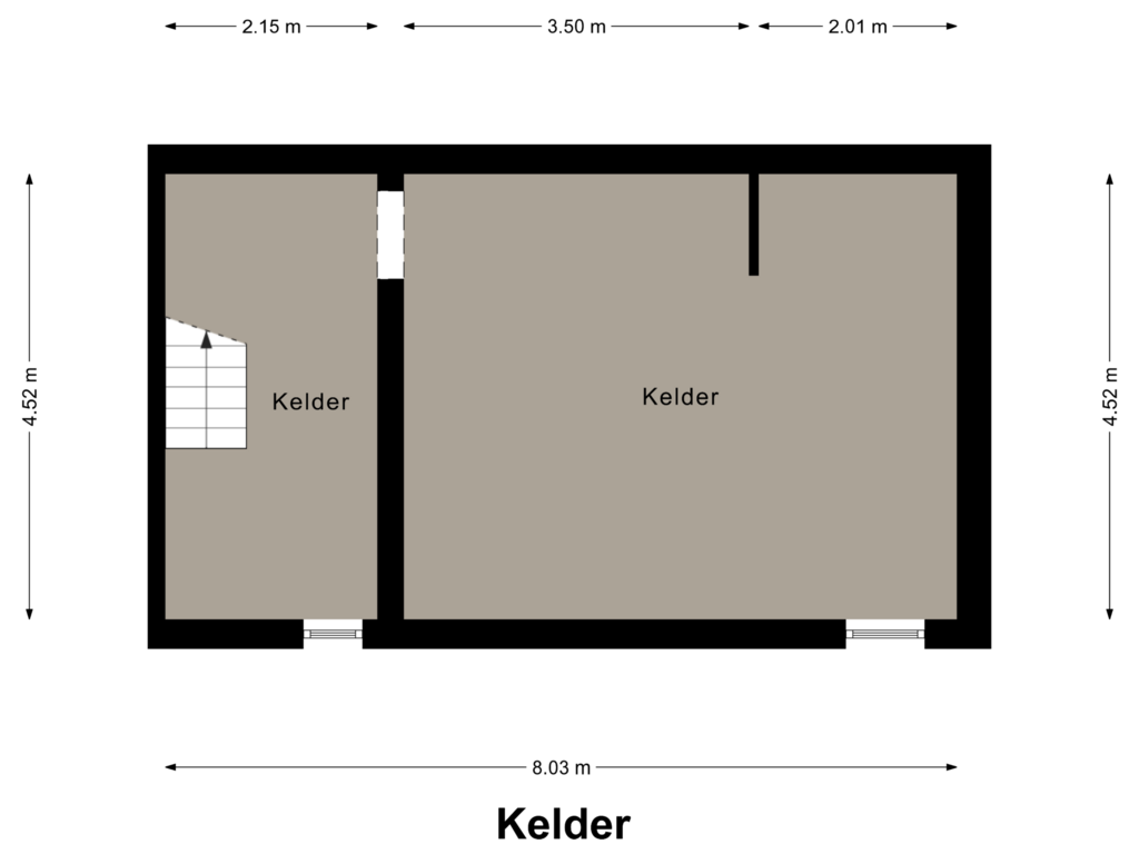 Bekijk plattegrond van Kelder van Beemdenstraat 4