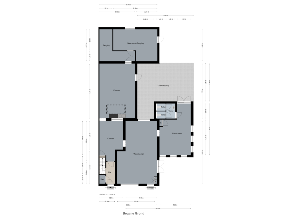 Bekijk plattegrond van Begane Grond van Beemdenstraat 4