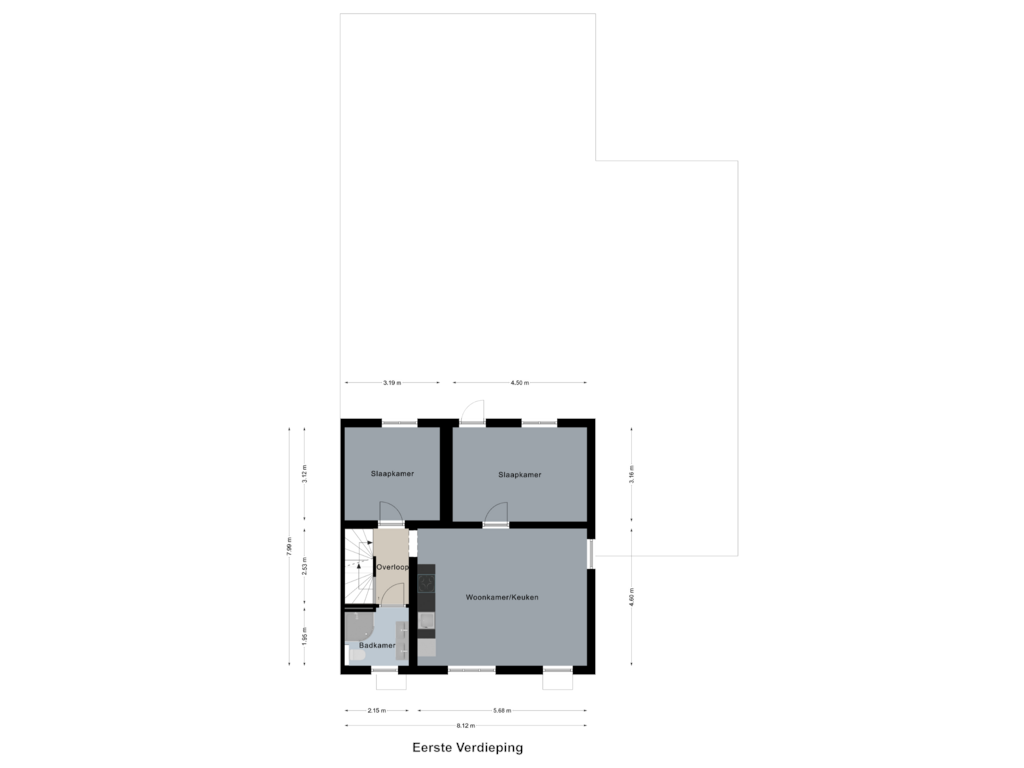 Bekijk plattegrond van Eerste Verdieping van Beemdenstraat 4