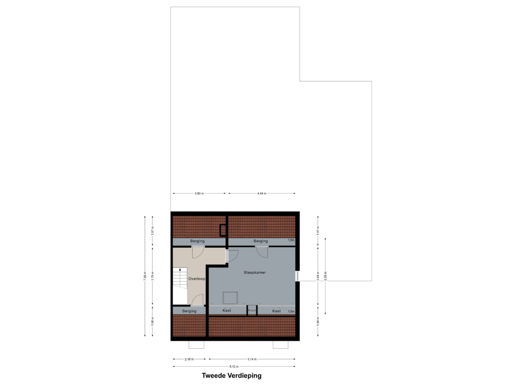 Bekijk plattegrond van Tweede Verdieping van Beemdenstraat 4