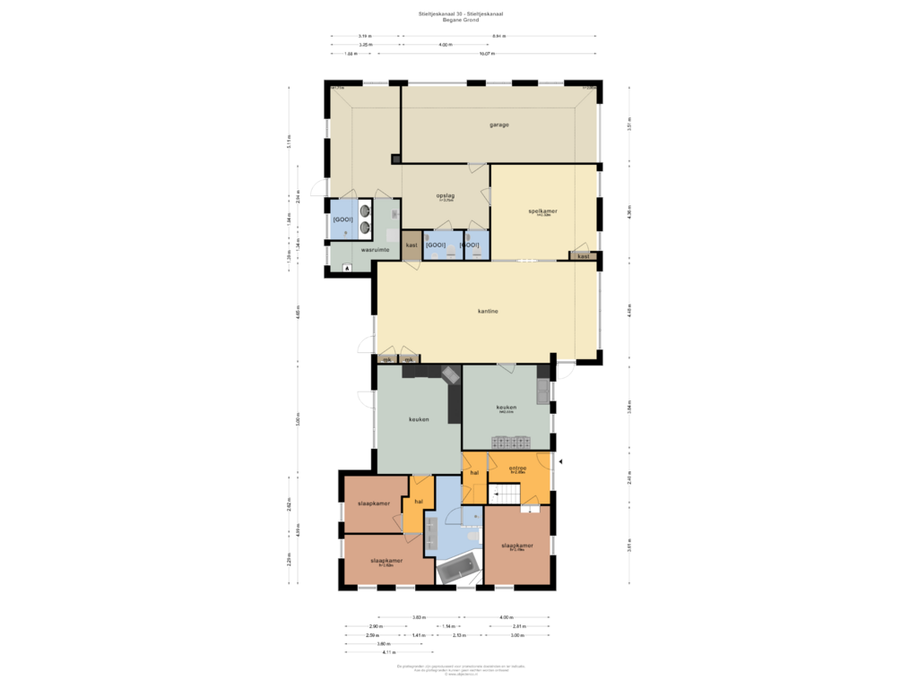 View floorplan of BEGANE GROND of Stieltjeskanaal 30