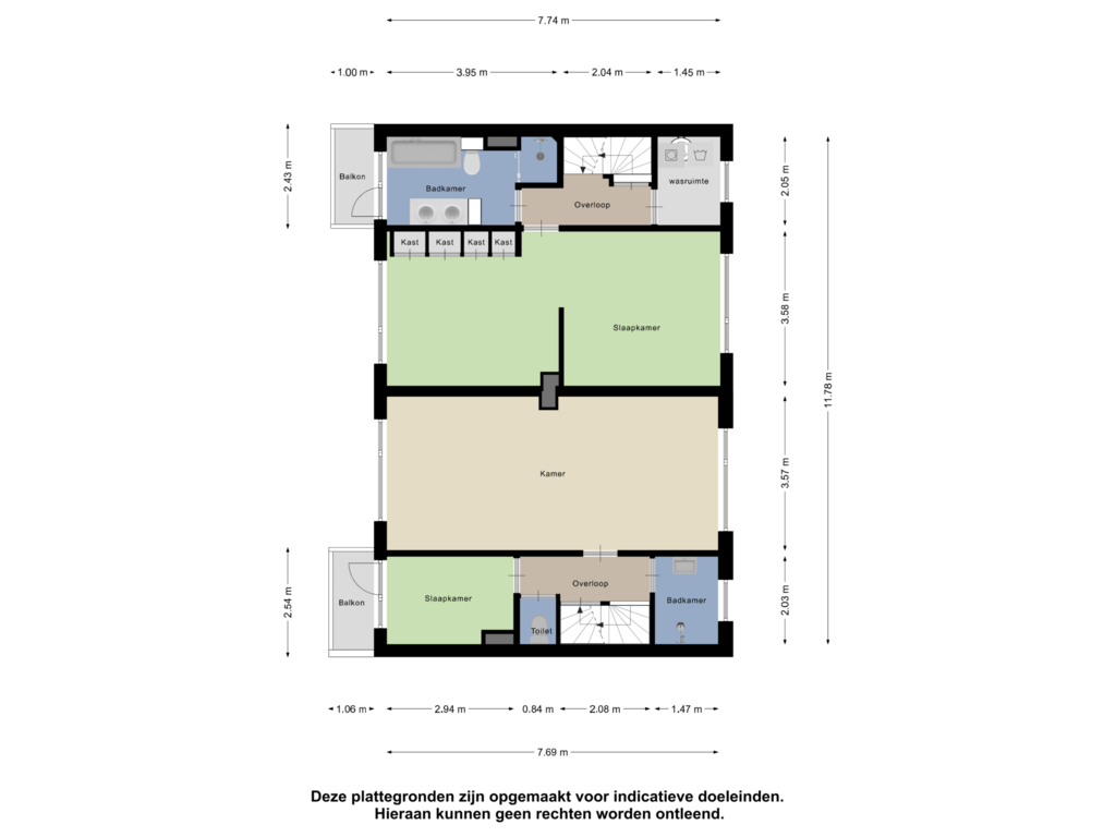 Bekijk plattegrond van Eerste Verdieping van Julianalaan 101