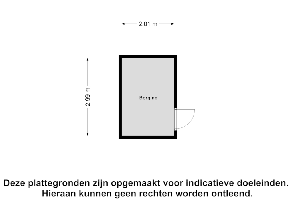 Bekijk plattegrond van Berging van Julianalaan 101