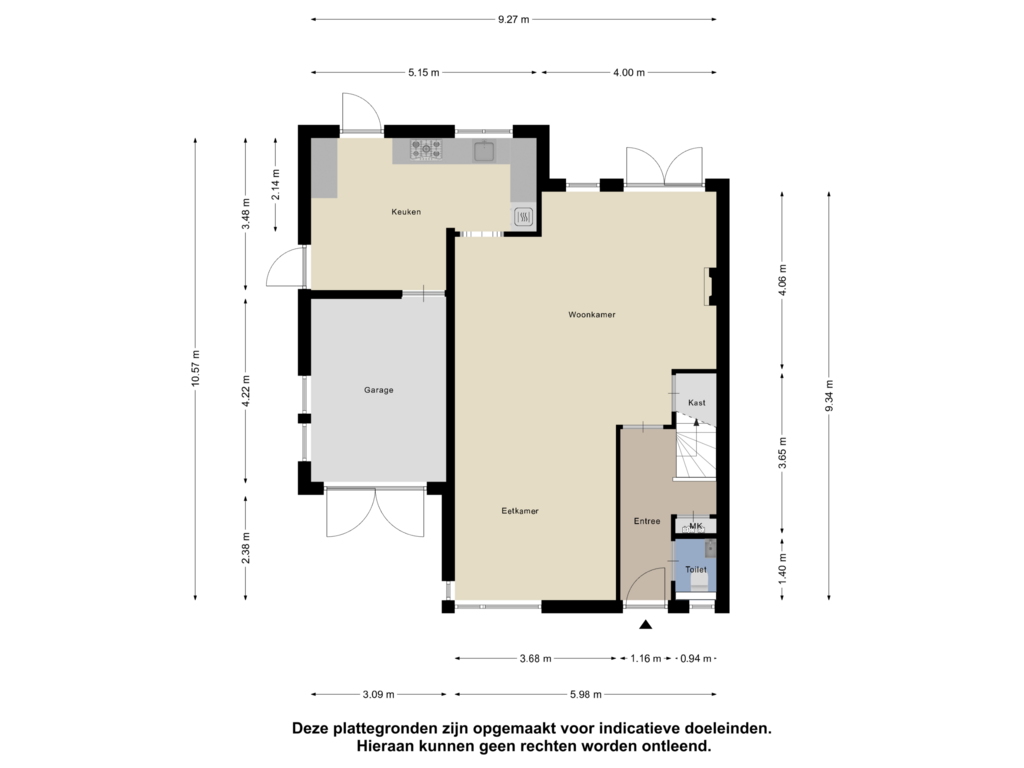 Bekijk plattegrond van Begane Grond van De Korte Voorn 8