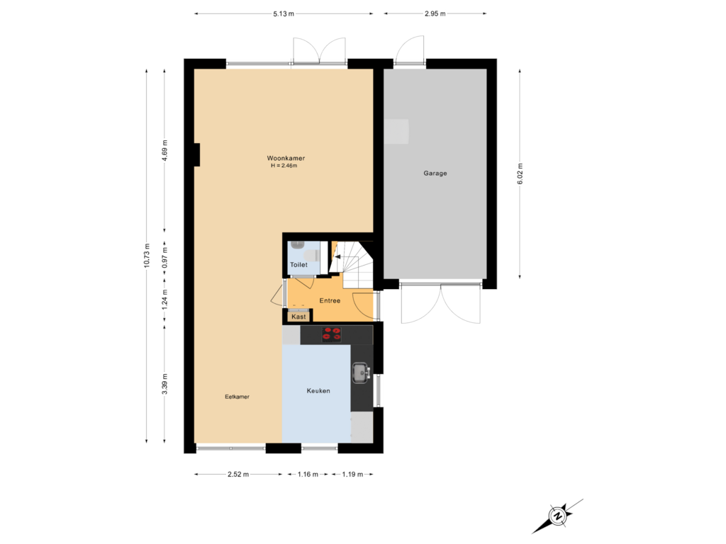 Bekijk plattegrond van Begane grond van Panheelstraat 7