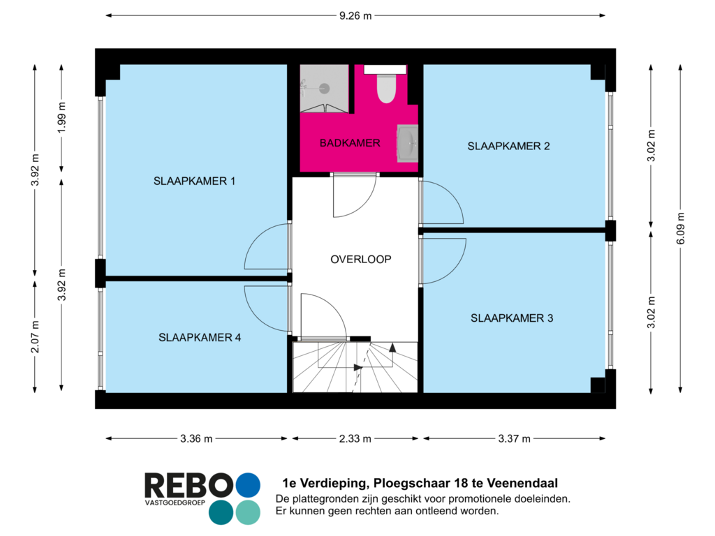 Bekijk plattegrond van 1e Verdieping van Ploegschaar 18