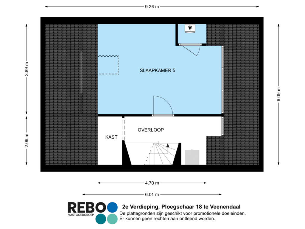 Bekijk plattegrond van 2e Verdieping van Ploegschaar 18