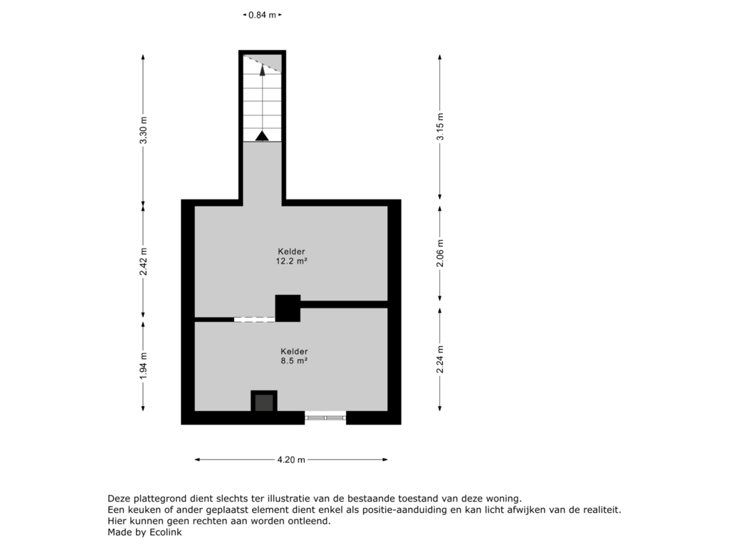 Bekijk plattegrond van Kelder van Kluis 52