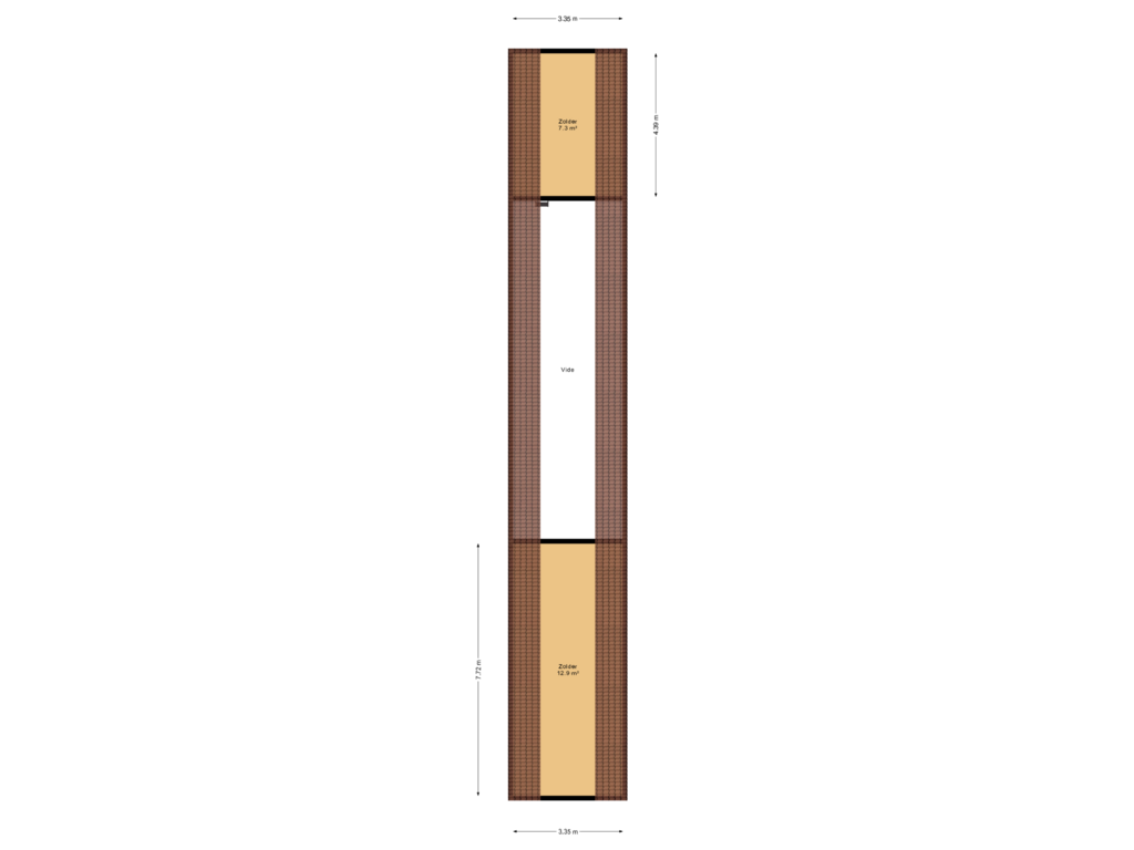 View floorplan of Berging eerste verdieping of Dorpsstraat 59