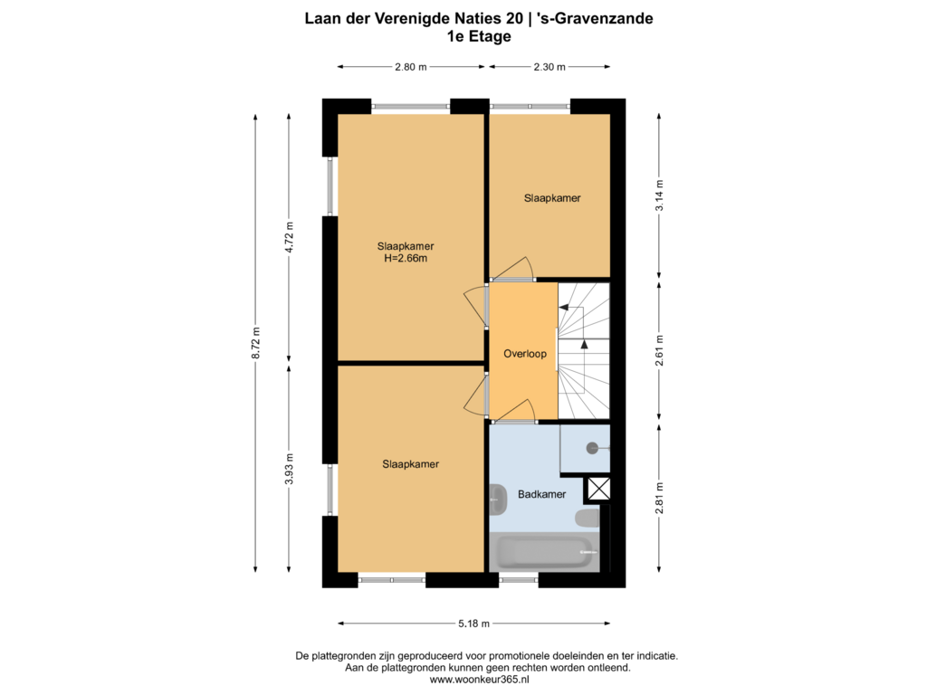 Bekijk plattegrond van 1e Etage van Laan der Verenigde Naties 20