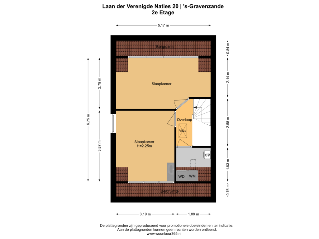 Bekijk plattegrond van 2e Etage van Laan der Verenigde Naties 20