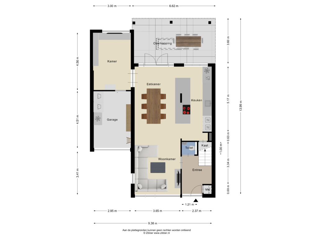 Bekijk plattegrond van Begane Grond van Van Arkellaan 13