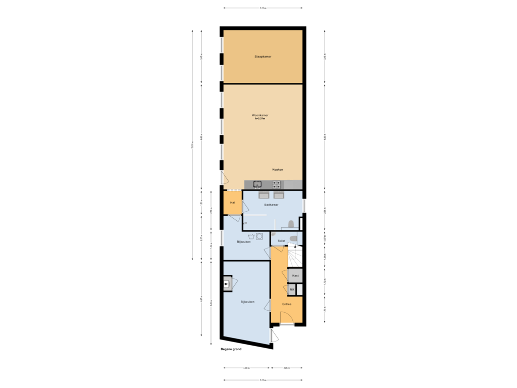 View floorplan of Begane grond of Dammersboog 46