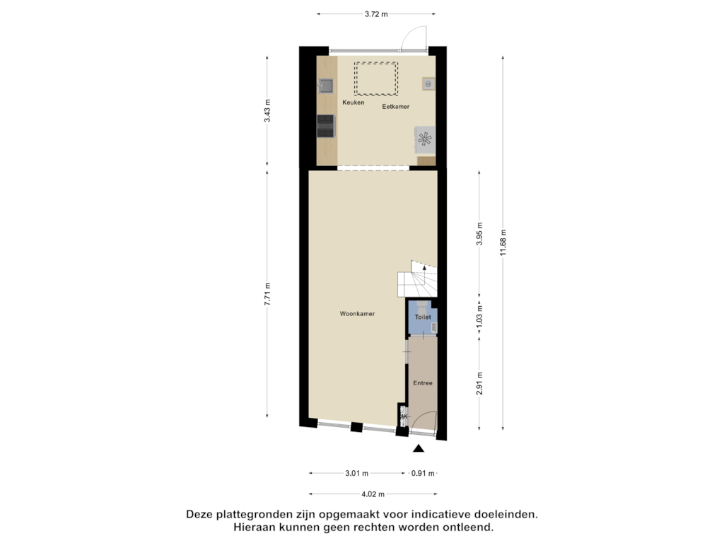 View floorplan of Begane Grond of Mauritsstraat 41